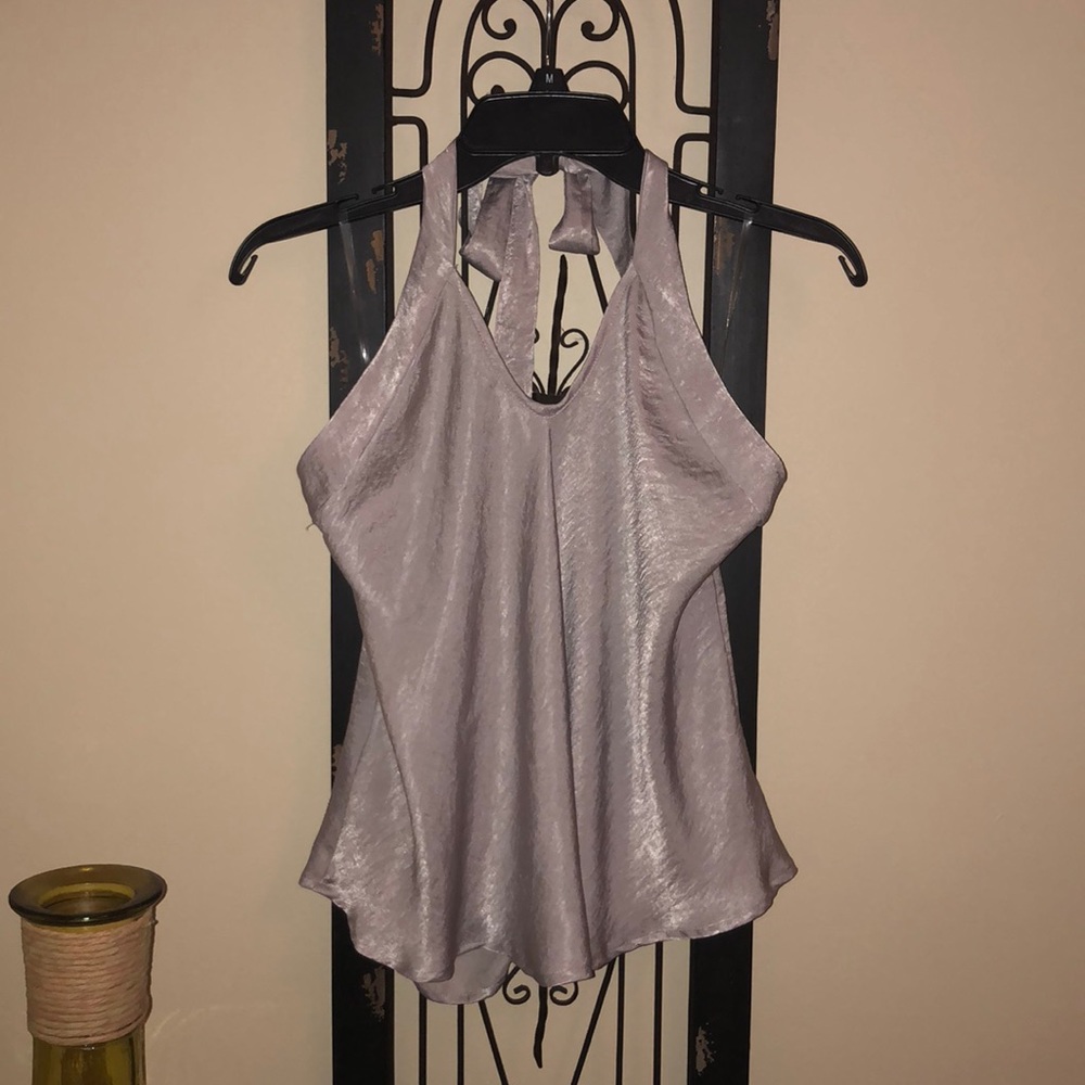 NWT - American Threads - Silver Halter Top